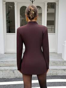 Siren Gaze Women's Fashion Double-Breasted Blazer Suit Women Suits Woman Suit Blazer Blazer Suits For Women Women's Brown Suit Casual For Women Suitable For Commuting, Old-Fashioned, And Formal Occasions Such As Business Casual, Work, And Teaching