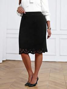 Miaspire Gonna elegante e alla moda con vita elastica e vestibilità aderente, adatta per l'autunno in taglie comode