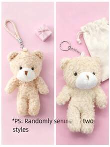 12Pcs Brown Mini Teddy Bears Doll , 4.7 Inch Tiny Soft Stuffed Teddy Bear, Small Plush Bearsn For Birthday Party Decor DIY Valentine's Day Gift Graduation Party Favors Bag DIY Keychain Crafts - Multicolor - View 2