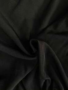 Franclia 大码女式优雅蝴蝶结袖口长袖衬衫，不对称下摆设计，百搭叠穿单品，适合办公和休闲场合穿着。 - 黑色 - 查看 7