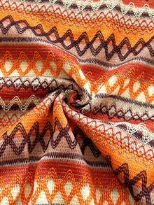 Soleia Women's Bohemian Style Twist Contrast Striped Sleeveless Split Midi Dress, Summer Fashion