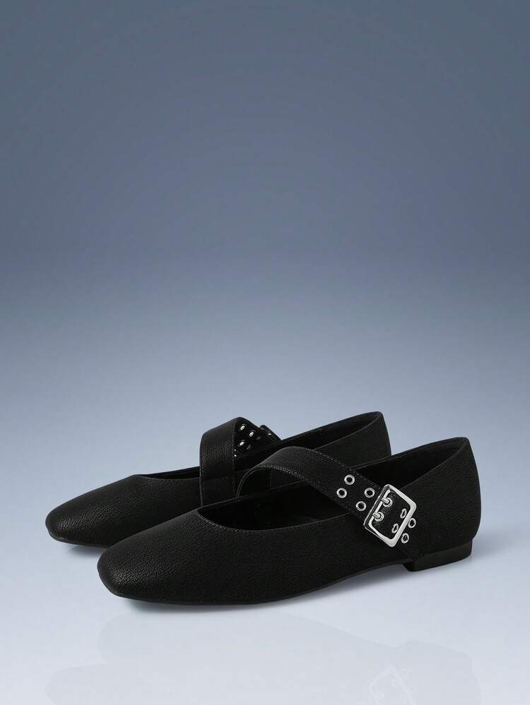 CUCCOO GRLICON Women's Buckle Design Fashion Versatile Casual Flats, Suitable For Christmas, Thanksgiving, New Year Party Outfits