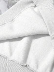 Rovax Leaf Camouflage Fashionable Street Style Women's White Sweatshirt Perfect For Fall/Winter Women's Gift Holiday Sweatshirt Fashion Stylish T-Shirt Attractive Sweatshirt & Sweatpants Sibling Gift Sister Gift Mother's Day Gift Funny Sweatshirt Casual Minimalist Fashion Sweatshirt - Light Grey - View 4