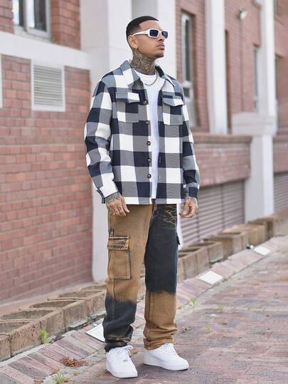 Devon Thys 男士时尚休闲户外百搭舒适多口袋牛仔裤，休闲摇滚牛仔裤，街头实用慢跑裤，透气休闲牛仔裤，适合城市散步、闲逛、户外活动，四季皆宜