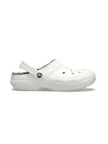Crocs Classic Lined Women Clog White 203591 - White/Grey - View 1