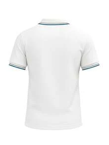 Fred Perry Men's Polo T-Shirt White - Snow White/ Warm grey/ Ocean - View 2