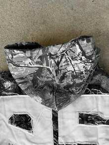 Glimmora Y2K Streetwear Camouflage Zip-Up Sweatshirt, Autumn Leaf Camo, Streetwear Sweatshirt, Retro American Street Dance Hooded Casual Camo Zip-Up Sweatshirt, Casual Autumn Leaf Camo Zip-Up Sweatshirt Jacket, Harajuku Style, Zip-Up Sweatshirt, American Gothic Rock, Street, Casual, Versatile Use - Multicolor - View 5