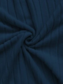 Elenzga 女士休闲长袖T恤长裤两件套，带保暖内衬，秋冬季 - 寶藍色 - 查看 6