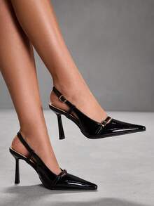 CUCCOO SZL Elegante spitze Pumps für Pendlerinnen - Schwarz - Übersicht 1