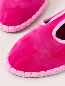 CUCCOO DOLLMOD Women's Elegant Velvet T-Strap Mary Jane Flat Shoes, Peach Pink - Pink - View 8