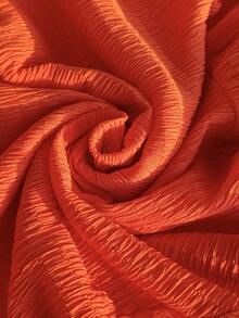 Comfortcana 大码女式橙色休闲衬衫，简约时尚，适合日常穿着 - 橘色 - 查看 3