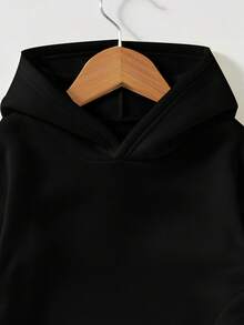 Sparklyn Hanorac cu mânecă lungă, casual, la modă, amuzant, minimalist, cu grafică "67", pentru fete preadolescente, potrivit pentru ieșiri, sport, școală, toamnă/iarnă - Negru - Vizualizare 3