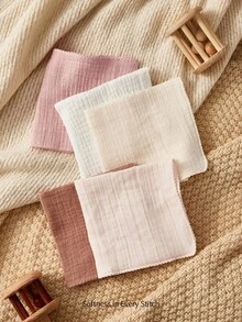 Cozy Pixies Pacote com 5 unidades de toalhas de ombro finas de algodão puro para bebês, ideais para primavera e verão. Também funcionam como babador multifuncional para recém-nascidos e estão disponíveis em diversas cores. Adequadas para todas as estações do ano e possuem certificação Oeko-Tex. - Multicolorido - Ver 5