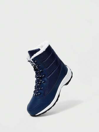 OUTDOORSY Women's Fashionable Lace-Up Snow Boots, Versatile For Winter For Christmas