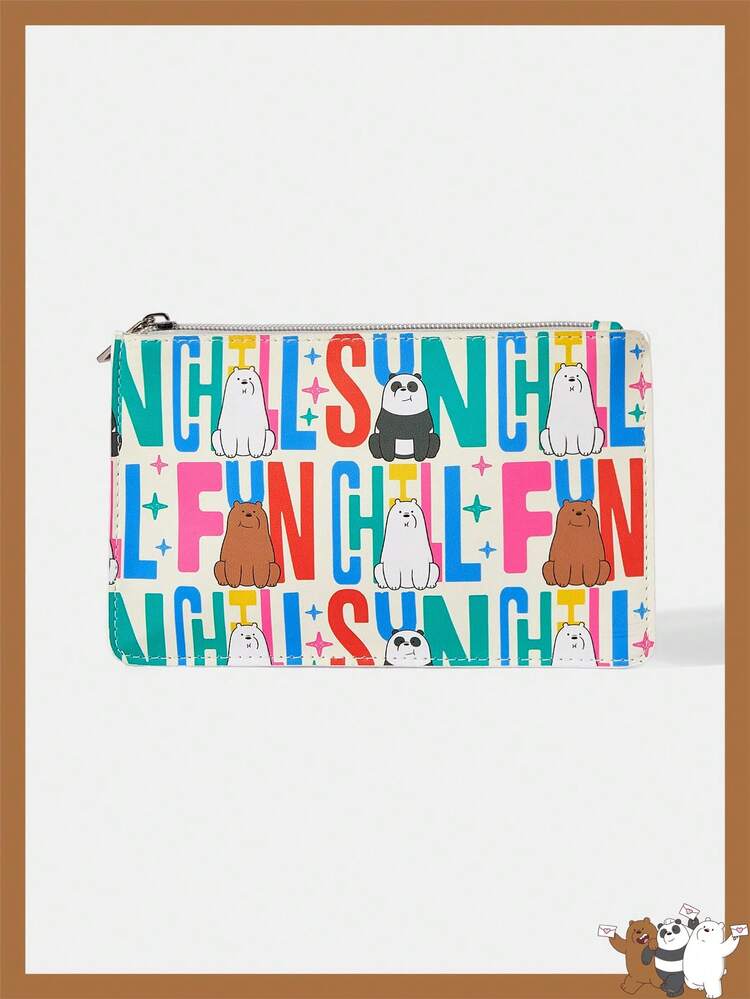 We Bare Bears X SHEIN Card Holders - Khaki - View 1