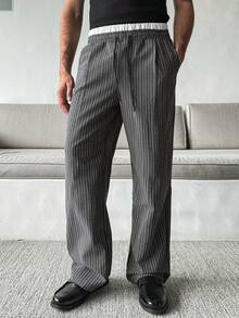 HUEFORM Men's Casual Striped Loose Fit Pants, Suitable For Daily Casual Wear, Weekend Outings, Parties, Etc. This Pant Is An Indispensable Versatile Item In A Man's Wardrobe And Makes A Great Gift For A Boyfriend Or Husband.