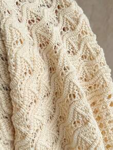 Soleia 性感细肩带 V 领镂空木珠装饰紧身连衣裙，度假细肩带系带渐变色针织连衣裙，适合度假、约会、下午茶、音乐节、波西米亚风 - 杏色 - 查看 6