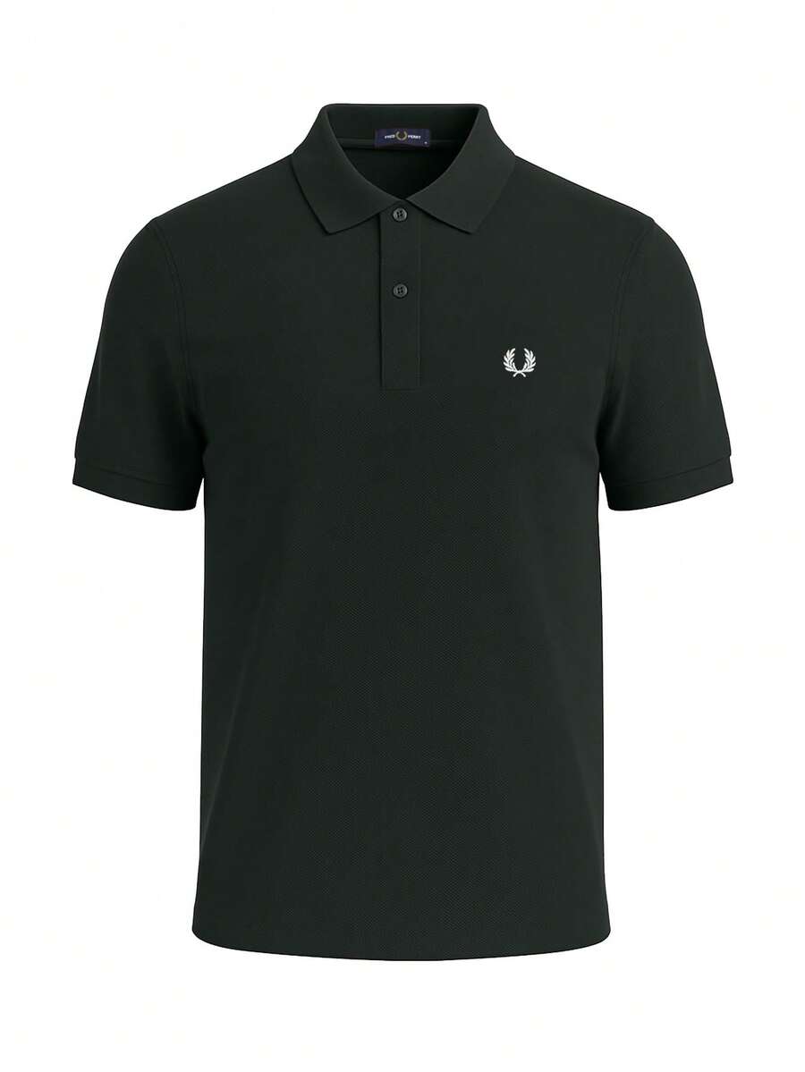 Fred Perry Men's Polo T-Shirt Night Green - Black - View 1