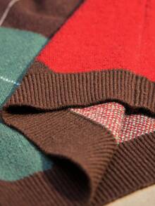 Maija 女士几何格纹艺术线条V领宽松休闲柔软毛绒毛衣，优雅百搭，适合感恩节、圣诞节、新年派对、婚礼宾客等场合，休闲时尚百搭。这款毛衣适合圣帕特里克节、复活节、夏季、海滩度假、各种场合，也适合外出、毕业典礼等休闲场合。 - 彩色 - 查看 9