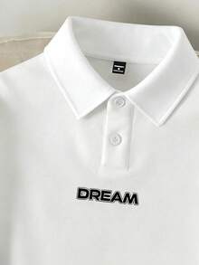 Manfinity Joysei 时尚休闲撞色条纹图案标准尺码男士Polo领卫衣，适合秋冬季约会和聚会，必备单品，适合情侣、家人搭配，也是送给男友的绝佳礼物。 - 白色 - 查看 5