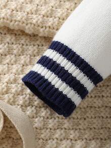 Newborn Baby Casual Fashion Cute Diamond Pattern White, Gray, Navy Blue Knitted Striped Bodysuit, Soft & Comfortable, Suitable For Daily, Outdoor, Travel, Holiday, Home, Daycare, Playtime, Autumn/Winter, Christmas, Back To School, Party, All-Match Airplane Captain Outfit For Baby Boy Knitted Baby Boy Outfit Baby Boy Sweater Set Sapphire Suit For Baby Boy Baby Sailor Navy Outfit Argyle Baby Boy Outfit Baby Boy Argyle Sweater Baby Boy Navy Suit Baby Sweater Baby Boy Argyle Outfit - Royal Blue - View 11