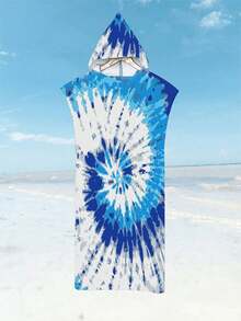 SHEIN 一件装速干冲浪斗篷换衣浴袍连帽衫，成人男女通用，可穿戴沙滩巾，超细纤维材质，适合游泳、沙滩冲浪、潜水、居家、温泉沐浴等场合。 - 彩色 - 查看 23