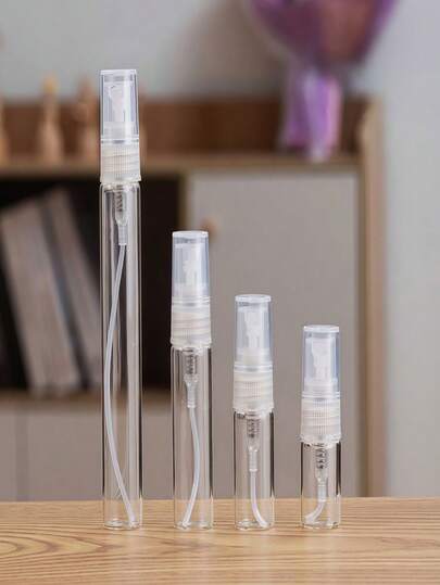 5 piezas de 3ml, 5ml, 10ml Atomizador de perfume recargable de vidrio portátil para viajes, botella de spray para hombres y mujeres, regalo, contenedor de fragancia reutilizable a prueba de fugas, mini botella de aceite esencial