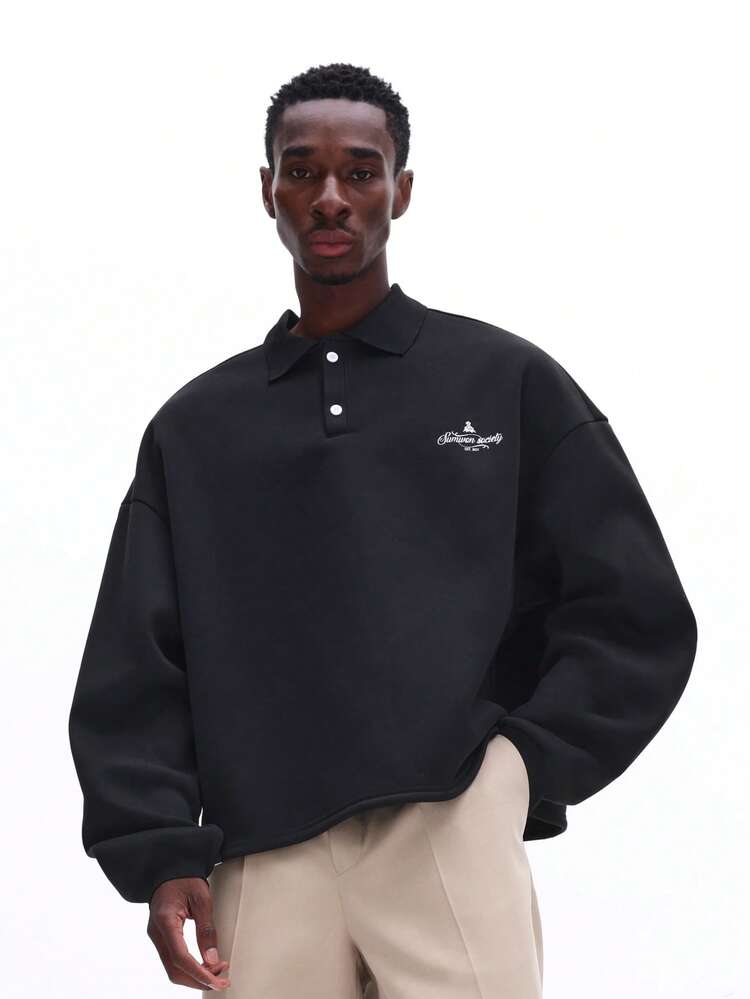 Polo a maniche lunghe con piccolo logo
