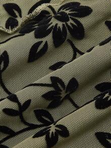 SHEIN MOD 印花網紗吊帶連衣裙