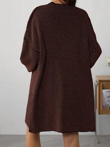 SHEIN Maternity Casual Sleeveless Knit Dress & Cardigan Set, Autumn/Winter