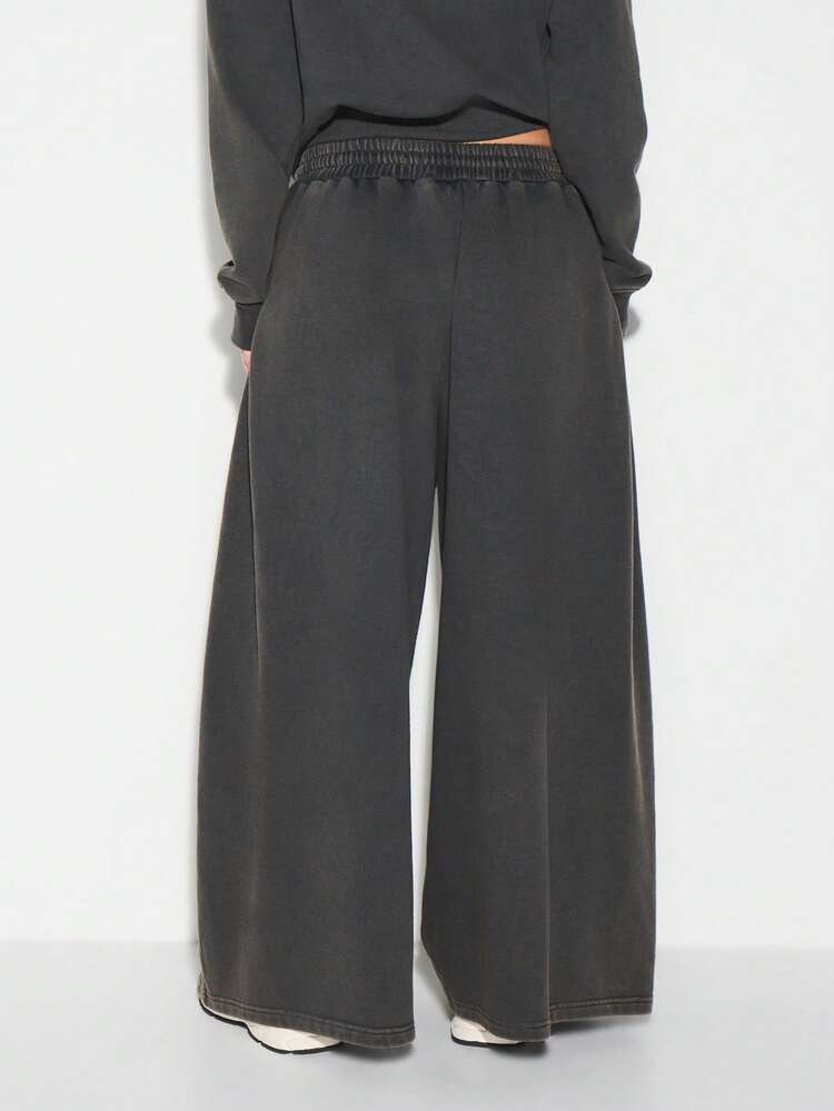 KIZN Wide Leg Sweatpants With Drawstring Waist