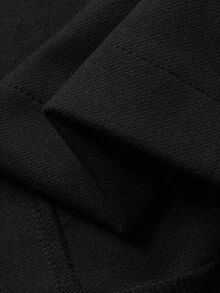 Livesso 女士休闲纯色直筒长裙，秋冬款 - 黑色 - 查看 7