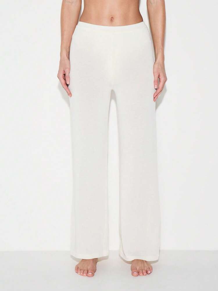 KIZN Wide Leg High Rise Flare Trousers