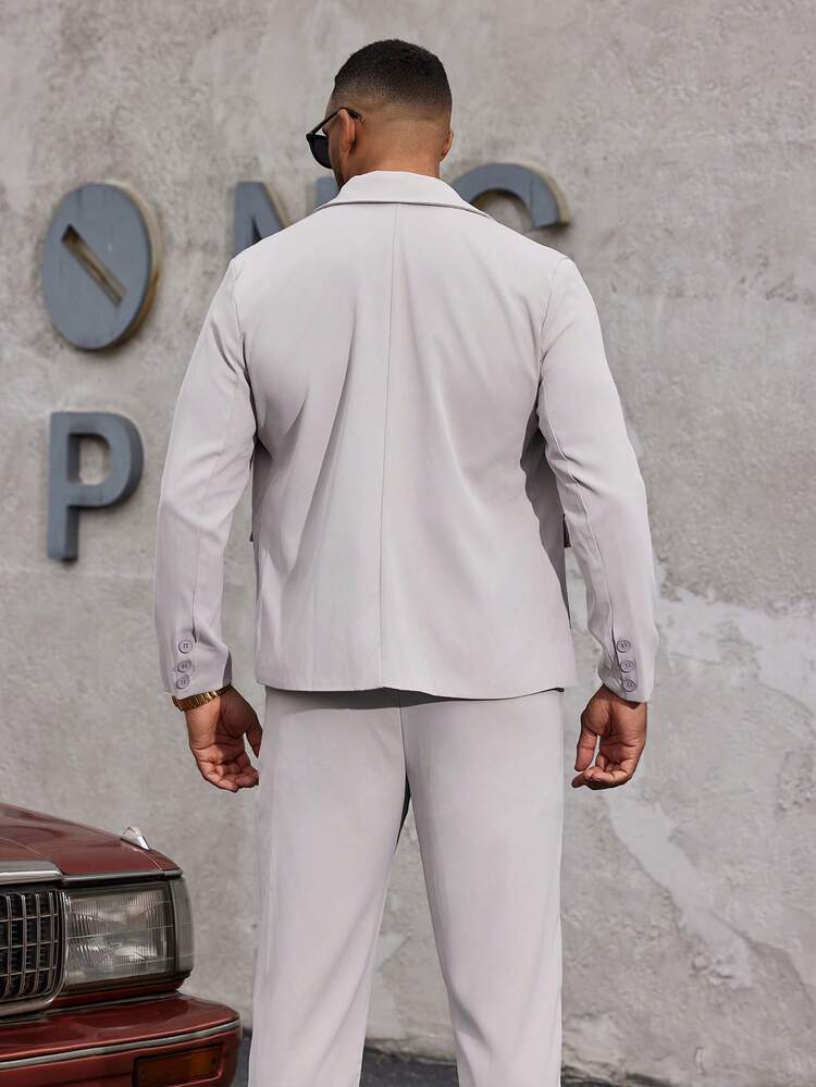 Men's Pocket Design Single-Breasted Daily Wear Suit