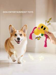 PETSIN P-Shaped Knot Toy, Gnawing And Making Sounds, Dog's' Letter Game , Making Funny Sounds, Playing Non-Stop, Dog's Grinding Tool - Multicolor - View 2