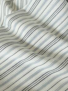 Elamini 女士条纹休闲宽松长裤，日常穿着，学院风 - 藍色 - 查看 5