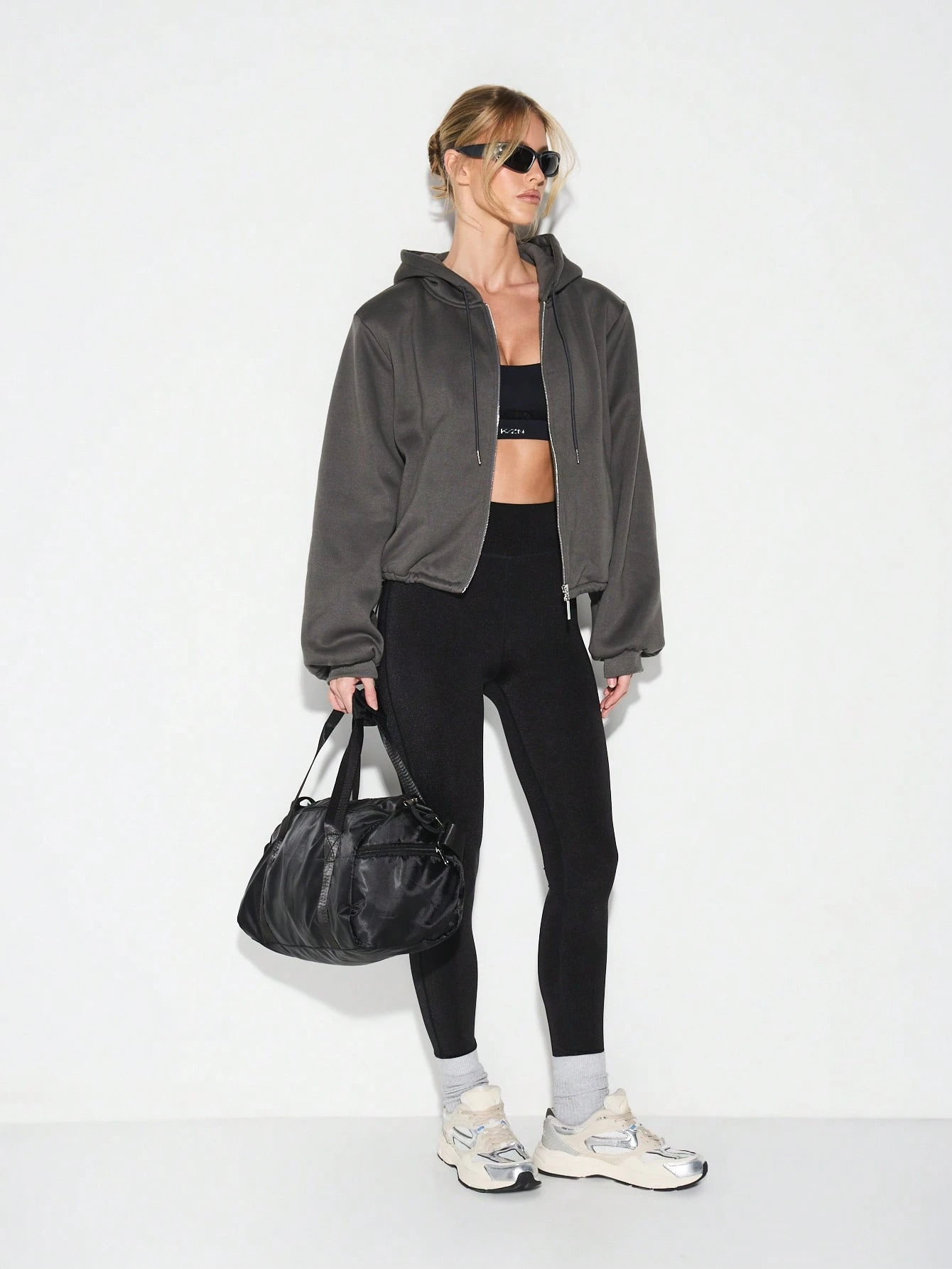 KIZN Oversized Zip Hoodie With Centre Pocket