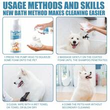 1Pc 60ml Pet Dry Shampoo Cat Dog Bath Dry Cleaning Foam Body Wash No-Rinse Deodorizing Pet Supplies - Multicolor - View 4