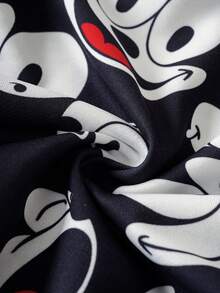 SHEIN Felix The Cat Young Boy Casual Black Cartoon Pattern Cute Long Sleeve Sweatshirt, Suitable For Spring And Autumn - Black - View 5