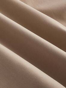 SHEIN MOD Váy sơ mi kaki dài tay ôm sát cho nữ, tay bồng, áo sơ mi nữ cỡ lớn, áo sơ mi nữ cài nút, váy sơ mi - Màu Khaki - Xem 4