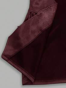 Manfinity Nomadique Men's Solid Color Open Front Casual Western Style Fringe Vest - Burgundy - View 6