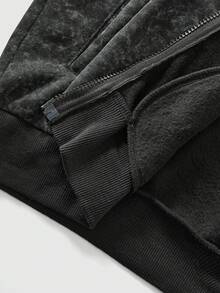 ROMWE MEN Street Life Men's Street Fashion Fleece Hooded National Flag Sweatshirt - Grey - View 5