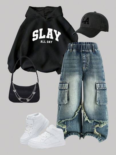 Y2K 星星刺绣牛仔裤，适合春、夏、秋、冬四季穿着，中度水洗牛仔蓝，学院风可爱休闲度假设计，做旧猫须水洗效果，基础款五口袋宽松直筒牛仔裤，柔软棉质牛仔面料，适合日常穿着、派对、上学、通勤等场合，2025 秋冬新品