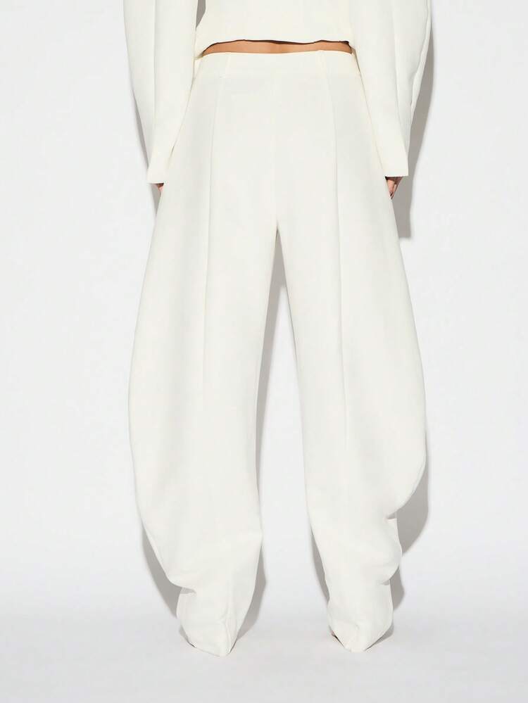 KIZN High Waisted Wide Leg Balloon Trousers