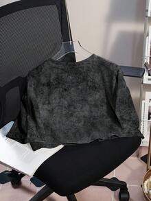 THE POWERPUFF GIRLS X SHEIN 女式休闲时尚街头风格可爱花朵、泡泡、毛茛图案水洗宽松 T 恤，夏季 - 白色 - 查看 2