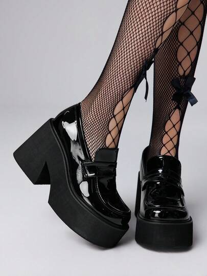 Goth Classic Retro Solid Color Comfortable Casual Fashion Platform Shoes
