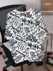 SpongeBob SquarePants | SHEIN Tween Boy Graphic Letter & Cartoon Print Round Neck Short Sleeve T-Shirt