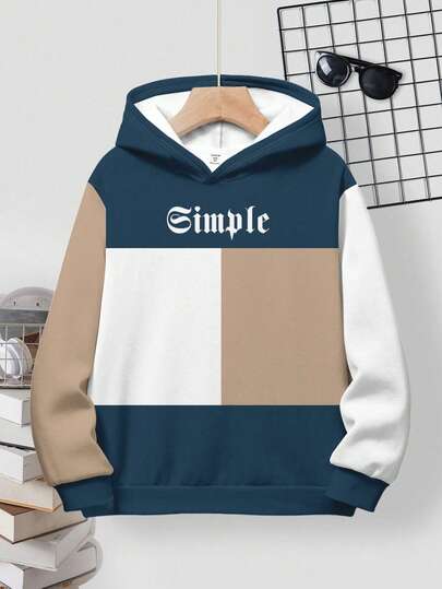 Tween Boy Casual Loose Comfortable Longsleeve, Lämplig för höst/vinter, Grafiska T-shirts, X, Pojkkläder för barn