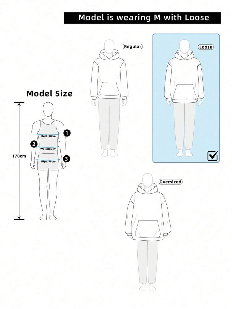 Manfinity Joysei Men's Contrast Color Drop Shoulder Long Sleeve Casual Fashionable Hoodie Sweatshirt, Ribbed Hem - Grey - View 4