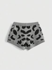ROMWE Kawaii 2pcs/Set Women Leopard Print Bow Decor Sweater - Multicolor - View 10